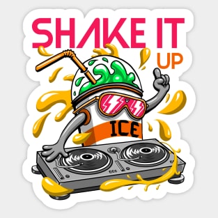 dj milk shake party Sticker